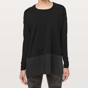 Lululemon Ease of Mind Long Sleeve Shirt Size 6 Black